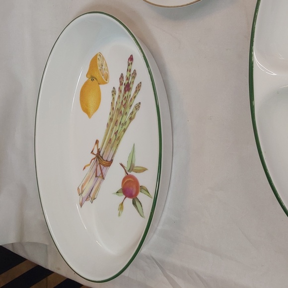 ROYAL WORCESTER EVESHAM (ring holder) ORIGINAL 1960'S GREEN & GOLD FINE CHINA - Picture 3 of 12